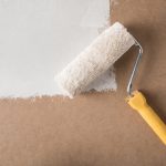 Paint Roll Brush with White Paint