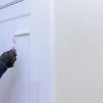 doors are painted with white paint